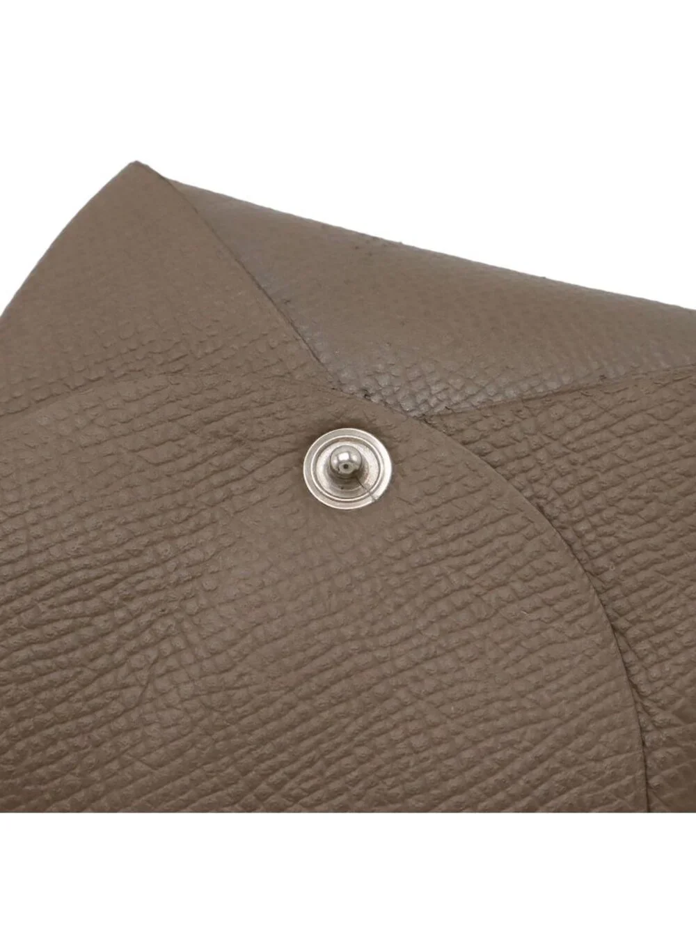 Hermes Bastia Coin Purse Veau Epsom Etoupe Gray Silver